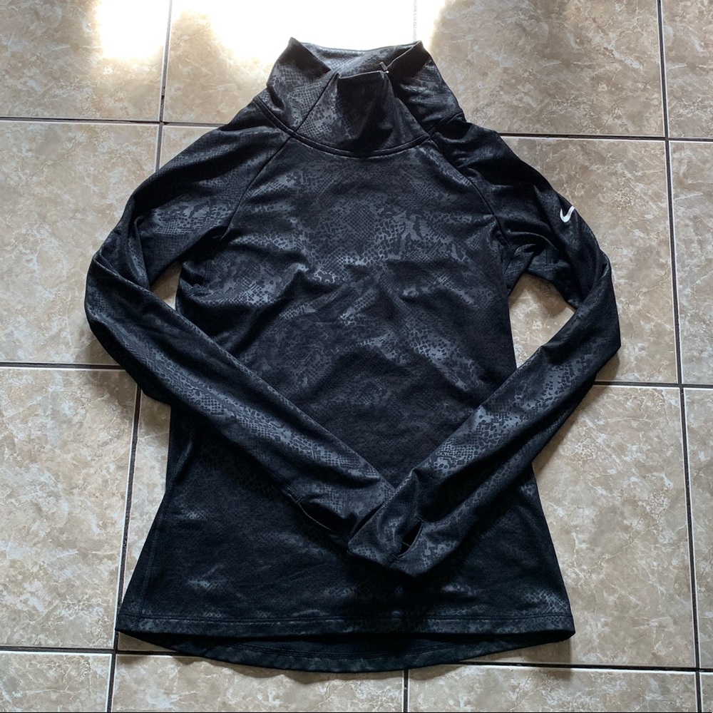 Nike pro dri fit leopard print jacket zipper
